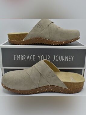 Dansko Daniella Casual Slip-On Shoes, Taupe Suede-Sz EU37-WUS 6.5/7